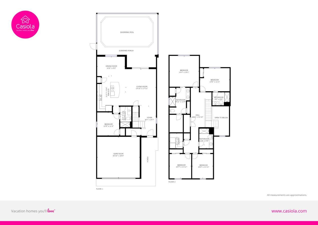 Pool Villa Wfree Waterpark Lazy River Game Room 基西米 外观 照片